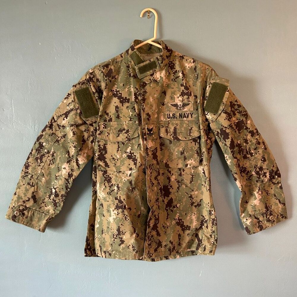 Camouflage US Navy working uniform type 3 shirt size small